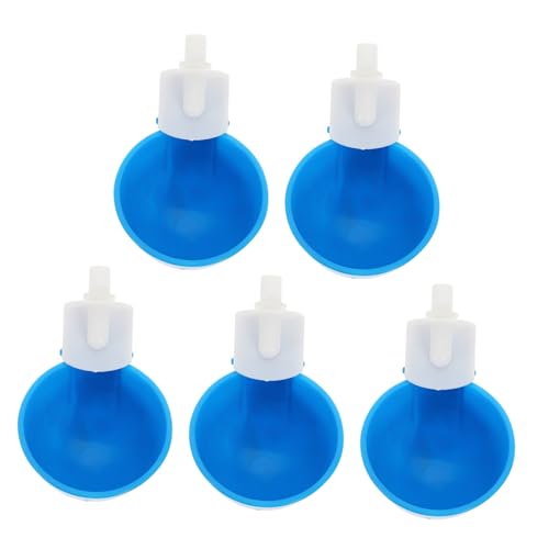 Gatuida 5 Stück Tränkebecken für Geflügel Wasserspender für Tauben Automatische Vogeltränke Pavillon geflügel tränke Chicken Feeder Hühnerbecher für den Haushalt Taubenzufuhr sehen Blue von Gatuida