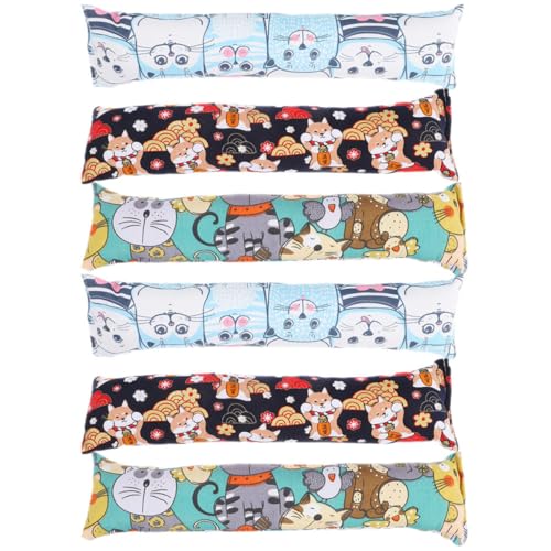 Gatuida 6 Stück Teiliges Katzenspielzeug mit Katzenminze Bissfestem Kissen Design Atmungsaktiv für Indoor Katzen Interaktiv zum Kauen Kratzen und Minzkissen für Kätzchen von Gatuida
