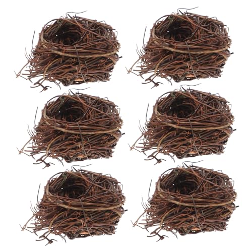 Gatuida 6 Stück Teiliges Künstliche Rattan Vogelhäuser für Miniaturgärten für DIY Frühlingsdeko und Osterdekoration Langlebig und Vielseitig Einsetzbar von Gatuida