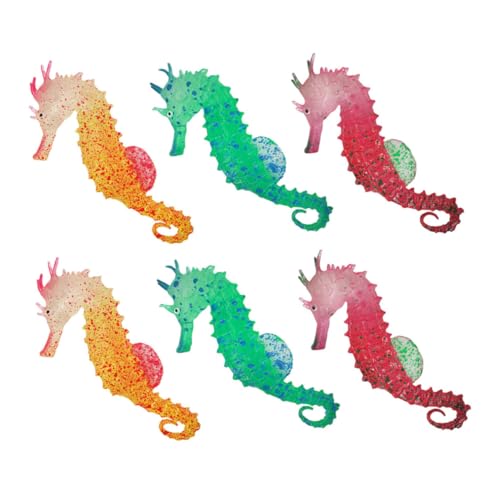 Gatuida 6 Stück Teiliges Leuchtende Flexible Meeresbewohner Aquarium Dekoration Schwimmende Künstliche Meeresbewohner für Fischbecken und Schreibtisch Deko von Gatuida