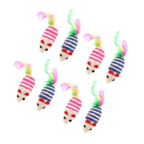 Gatuida 8 Stück Teiliges Katzenspielzeug Mäuseform Langlebiges und Bissfestes Kauspielzeug aus Sicherem Material Interaktives Cartoon Design mit Katzenminze Blau Stressreduktion und von Gatuida