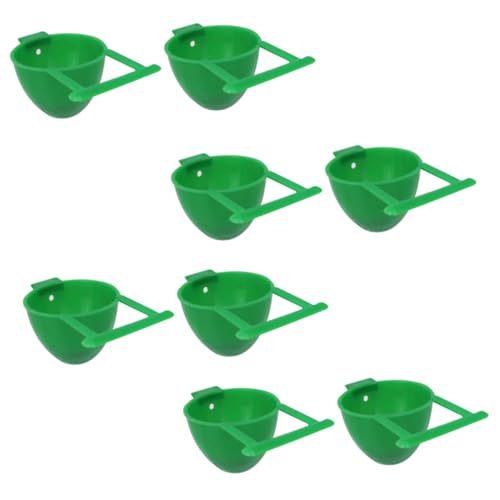 Gatuida 8 Stück Teiliges Kleine Runde Papageien Futter Wassernäpfe Abnehmbar Leicht zu Reinigen mit Einfachem Installationsdesign Geeignet als Zubehör für Vogelkäfige und Tägliches von Gatuida