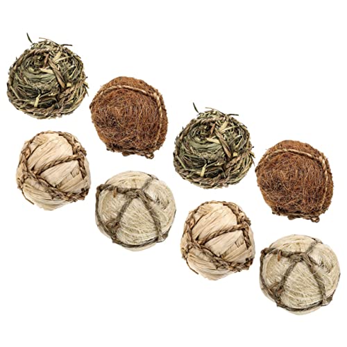Gatuida 8 Stück Tier Kauspielzeuge für Kleintiere Hochwertige Heu Bälle für Meerschweinchen Kaninchen und Hamster Praktische und Langlebige Kaumaterialien für Teething Spielspaß Gatuida 8 Stück Tier Kauspielzeuge für Kleintiere Hochwertige Heu Bälle für Meerschweinchen Kaninchen und Hamster Praktische und Langlebige Kaumaterialien für Teething Spielspaß von Gatuida