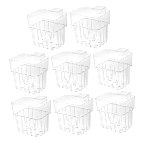 Gatuida 8 Stück Transparente Fischbehälter mit Haken für Hydroponik und Aquarien Dekoration für Gesunde Pflanzenzucht und Ansprechendes Design von Gatuida