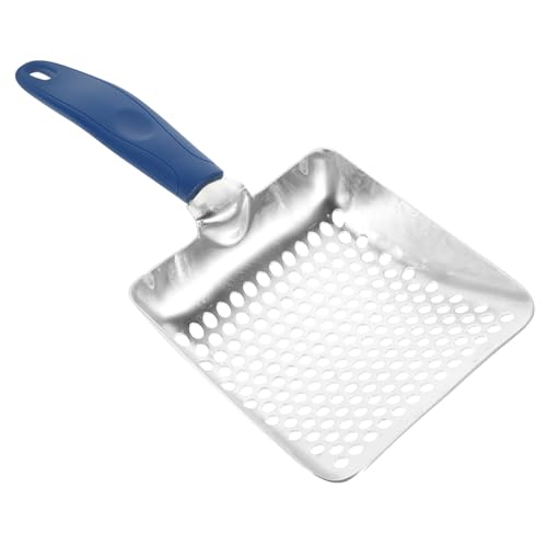 Gatuida Aluminiumschaufel für Katzenstreu Langlebig und Verschleißfest Große Schaufelfläche Ergonomisches Design Geeignet für Katzenstreuarten Praktische Reinigungshilfe Zufällige Farbe von Gatuida