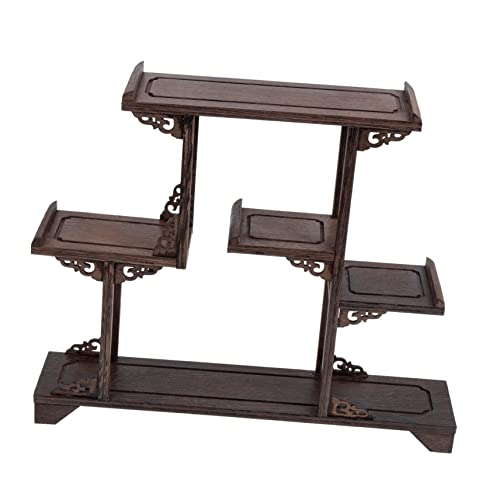 Gatuida Antikes Holzdisplay Für Blumentöpfe Vintage Stand Für Dekoration Und Aufbewahrung Tischplatte Deko Für Sammlerstücke Und Antiquitäten von Gatuida
