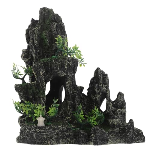 Gatuida Aquarium-Dekoration: Aquarium-Stein aus Kunstharz für die Dekoration von Aquarien, Garnelen-Zuchthöhle, Betta-Versteck – künstliche Steingartenlandschaft von Gatuida