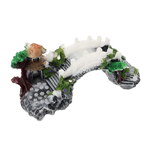 Gatuida Aquarium-Landschaftsbau-Brücke Höhle Tank Wasser- großes Aquariumdekor Plattform Turtles turtletoys Brücke aus Schildpattharz Schildkrötenterrasse aus Harz von Gatuida