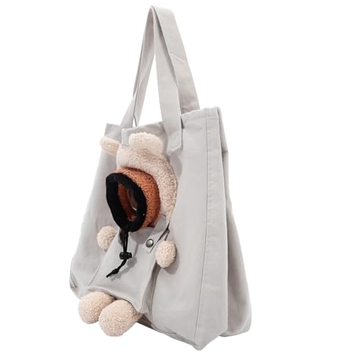 Gatuida Atmungsaktive Canvas Tragetasche für Kleine Haustiere Geräumig und Leicht Komfortabler Schulter Handträger für Katzen Welpen und Kleine Hunde Modisch und Reisetauglich von Gatuida