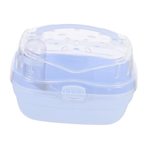 Gatuida Atmungsaktive Leichte Hamster transportbox aus Hochwertigem Kunststoff Tragbarer Kleintierkäfig für Reisen und Outdoor ausflüge Stabiler und Beißfester Hamster käfig in Creme blau Gatuida Atmungsaktive Leichte Hamster transportbox aus Hochwertigem Kunststoff Tragbarer Kleintierkäfig für Reisen und Outdoor ausflüge Stabiler und Beißfester Hamster käfig in Creme blau von Gatuida