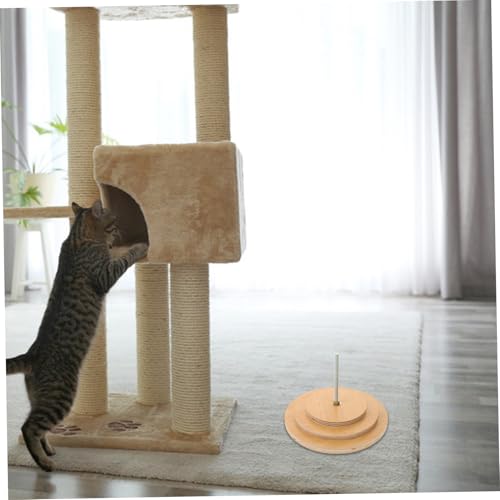Gatuida Austauschbare Verschleißfeste Kratzpfosten Scheibe für Katzenbaum Stabile Holzplattform DIY Katzenbaum Zubehör Langlebige Kratzsäule Geeignet für Pfosten von Gatuida