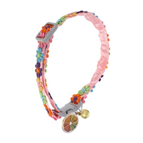 Gatuida Buntes Katzenhalsband mit Elastischer Spitze und Glocke Verstellbarer Leichter Welpen und Kätzchenkragen für Alltag Party Hochzeit und Festliche Anlässe von Gatuida