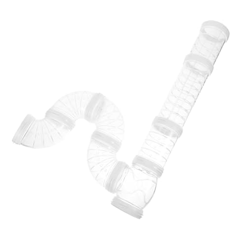 Gatuida DIY Hamstertunnel Set Transparent Hamsterrohr für Mäuse Ratten Kleine Haustiere Leicht zu Reinigen Tragbar und Modular Beobachten von Gatuida