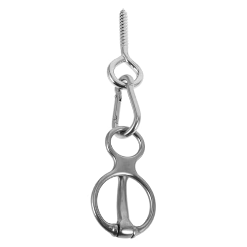 Gatuida Edelstahl Pferde Anbindering Sicherer Horse Tie Ring mit Augenschraube Robust für Stall Trailer und Sattel Pferdezubehör Multifunktionales Horse Tack Zubehör Silber von Gatuida