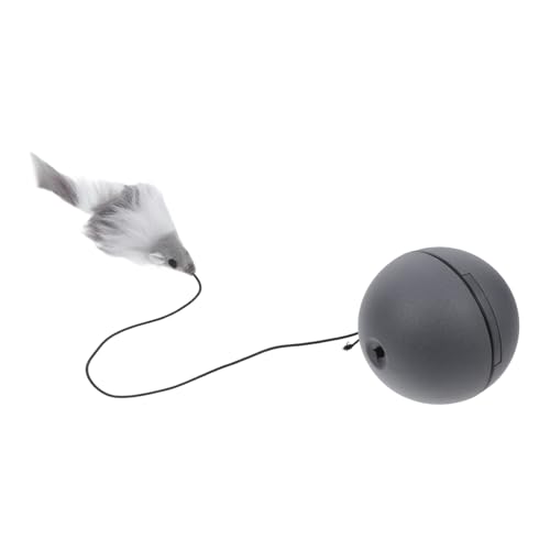 Gatuida Elektrischer Katzenspielzeug Ball mit Mausfunktion Automatischer Motorroller Interaktives Indoor für Selbstständiges Batteriebetrieben Langlebig und Unterhaltsam Dunkelgrau von Gatuida