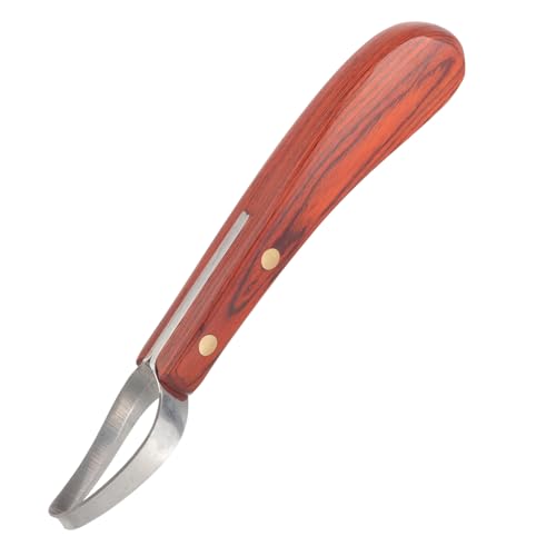 Gatuida Ergonomisches Hufmesser aus Manganhaltigem Verschleißfestes Ring Hufschneidewerkzeug für Pferde Präziser Huftrimmer für Stall und Weidezubehör Sicher und Langlebig von Gatuida