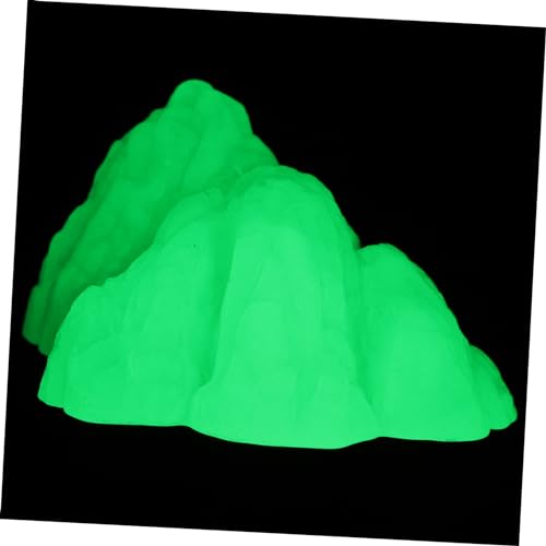 Gatuida Fluoreszierende Steingartenlandschaft Aquariengras Dekorationen für Aquarien Luft naturdeko Nachtleuchtende Dekoration Steingartendekor aus Kunststoff leuchtende Steingartenstatue von Gatuida