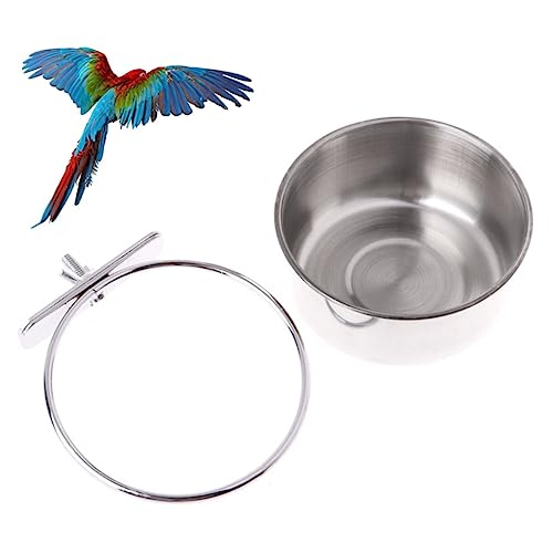 Gatuida Futter und Wassernapf für Vögel und Papageien Robuste Leicht zu Reinigende Futterschale für Käfige Mittlere mit Trink und Futtergefäß für Haustiere von Gatuida