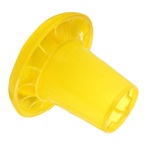 Gatuida Futtereimer Geflügel Hühnerfutterbehälter Futternapf Behälter Für Geflügelfutter Futternutschale Füttern Geflügel Hühnerfutter Glas Hühnerzubehör Küken Füttern Yellow Plastik von Gatuida