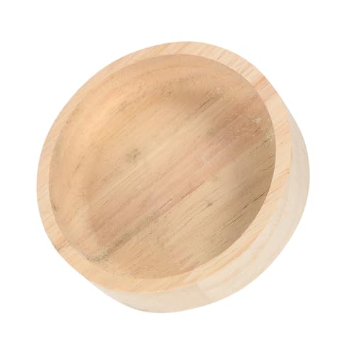 Gatuida Futternapf für Hamster Fase Wurf Kaninchen füttern Heu Hamster Futterbehälter Nager Futterschale Kleintier Futternapf Hamsterfutterstation aus Holz Chinchilla-Accessoire Eiche von Gatuida