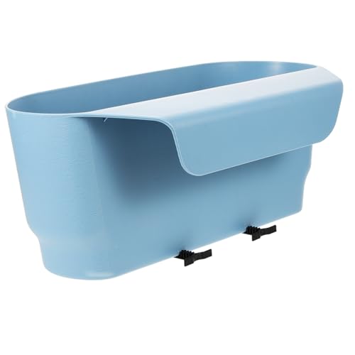 Gatuida Hängender Pflanzkübel für Große Blaue Blumenkübel Halterung für Geländer Robuster Wetterfester Pflanzencontainer für Pflanzen Wie Sukkulenten und Orchideen für Garten und Terrasse von Gatuida