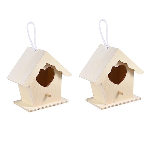 Gatuida Hängendes Holz Vogelnest für Vögel Kreatives Design Herzform für Garten Robust und Attraktiv für Wildvögel Perfektes für von Gatuida