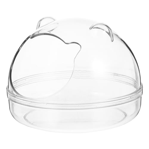 Gatuida Hamster Badewanne Mittelgroß Transparent Sandbadbox mit Rutschfestem Boden und Leicht zu Reinigendem Gehege Zubehör für Kleintiere von Gatuida