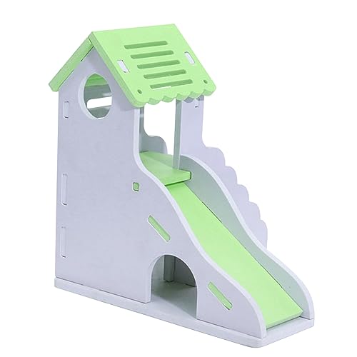 Gatuida Hamster Nest Farbiges Spielhaus mit Rundloch und Tür Abnehmbar Langlebiges Hamster Habitat Schlafhaus Geeignet für Kleine Igel Grünes Kleintierbett von Gatuida