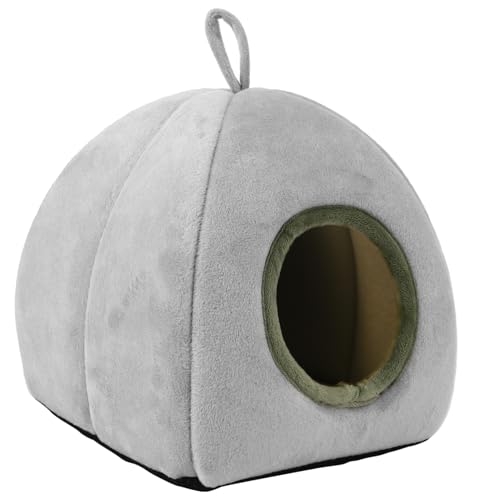 Gatuida Hamster Nest Plüsch Schlafbett für Kleine Haustiere Gemütliches und Warmes Winterversteck für Zwerghamster Chinchillas und Andere Kleintiere von Gatuida