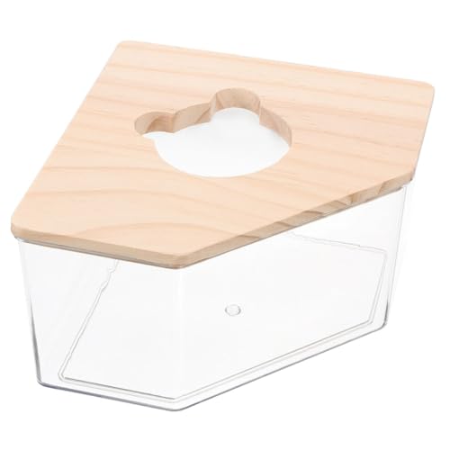 Gatuida Hamster Sandbadbox aus Transparentem Kunststoff Multifunktional als Badewanne und Toilette für Chinchillas Meerschweinchen Rennmäuse Stabile Langlebige Kleine Sandbadebox mit von Gatuida