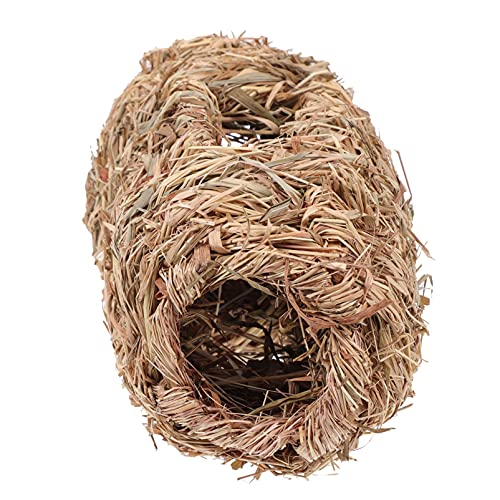 Gatuida Hamster Stroh Versteck Kleintier Lebensraum Tunnel Natürliches Für Rennmäuse Strohhaus Für Haustiere Für Hamster Und Andere Nager von Gatuida