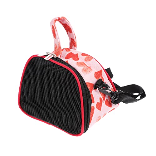 Gatuida Hamster-Tüte zum Mitnehmen faltbar Reisen Fall Ausflug Beutel Tragen Hamster Carrier Bag Portable Hamster Travel Bag Reisetasche für Haustiere Bequeme Hamstertrage Oxford-Stoff rot von Gatuida