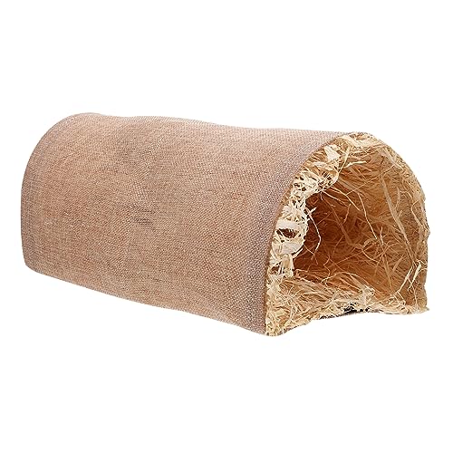 Gatuida Hamster Tunnel Nest Komfortable Haustierhütte Für Hamster Meerschweinchen Und Chinchillas Aus Natürlichem Material Als Haustierruhe Bett von Gatuida