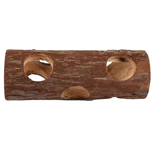 Gatuida Hamster Tunnel aus Stabilem Naturholz Bissfestes Kauspielzeug und Versteck für Meerschweinchen Vielseitiger Kleintier spieltunnel für Hamsterkäfige und Kleine Haustiere von Gatuida