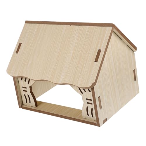 Gatuida Hamster Versteckhaus aus Holz Kleintier Nest für Zwerghamster und Meerschweinchen DIY Bemalbares Häuschen mit Großem Spielbereich Sicheres Versteck und Schlafplatz für Hamster und Gatuida Hamster Versteckhaus aus Holz Kleintier Nest für Zwerghamster und Meerschweinchen DIY Bemalbares Häuschen mit Großem Spielbereich Sicheres Versteck und Schlafplatz für Hamster und von Gatuida