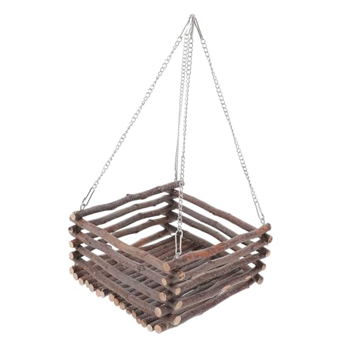 Gatuida Hamsterhängematte aus Holz Langlebige Kletterplattform und Hängeschaukel Sicherer Spielplatz für Zwerghamster und Kleine Kleintiere Robustes Holzspielzeug für Käfige und von Gatuida