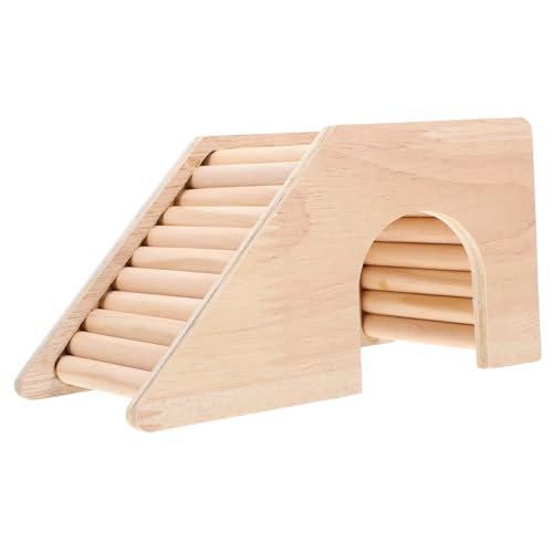Gatuida Hamsterhaus aus Natürlichem Holz mit Leiter Versteck und Spielplatz Gesundheitsförderndes Kletterspielzeug für Zwerghamster und Kleine Haustiere als Rückzugsort und Beschäftigung von Gatuida