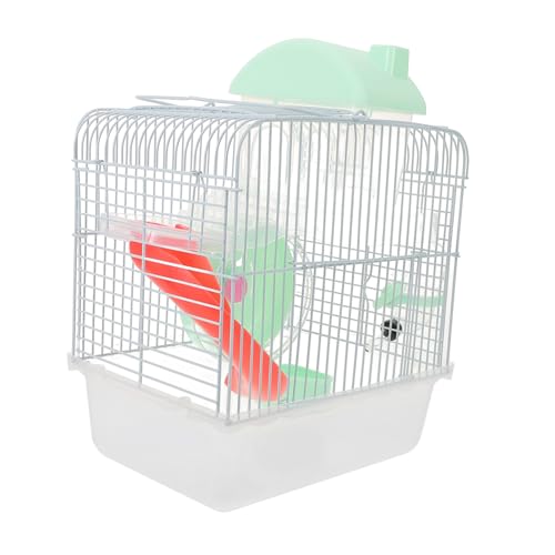 Gatuida Hamsterkäfig Doppelstöckig Kleintierkäfig und Sicherer Zwerghamster Unterschlupf Spielhaus Transparent Grün für Hamster und Kleine Nager von Gatuida