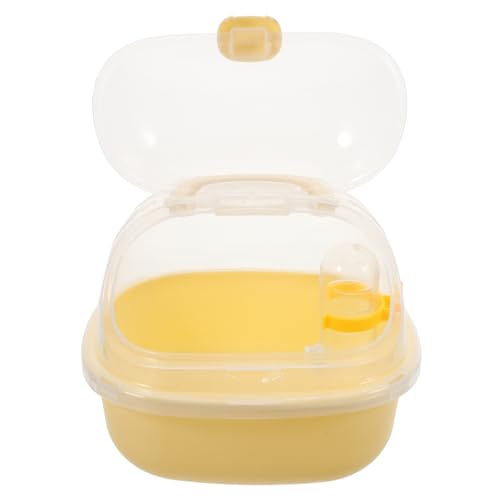 Gatuida Hamsterkäfig Hamster Reiseträger Rattenträger Mäusekäfig Tragbarer Hamster Reisekäfig Meerschweinchenträger Hamster Reisekäfig Kleintier Außenträgerkäfige Pp Gelb von Gatuida