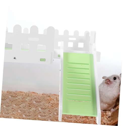 Gatuida Hamsterplattform aus Stabilem Material mit Leiter Vielseitiges Spiel und Ruhebrett für Kleine Haustiere Wie Hamster und Meerschweinchen Grün Pflegeleicht für Käfigzubehör und von Gatuida