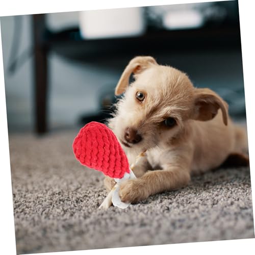 Gatuida Handgefertigtes Hundespielzeug Baumwollseil Kauknochen in Hähnchenkeulenform für Kleine Hunde Langlebig Zahnreinigend Robustes Beißspielzeug für Welpen und Haustiere von Gatuida