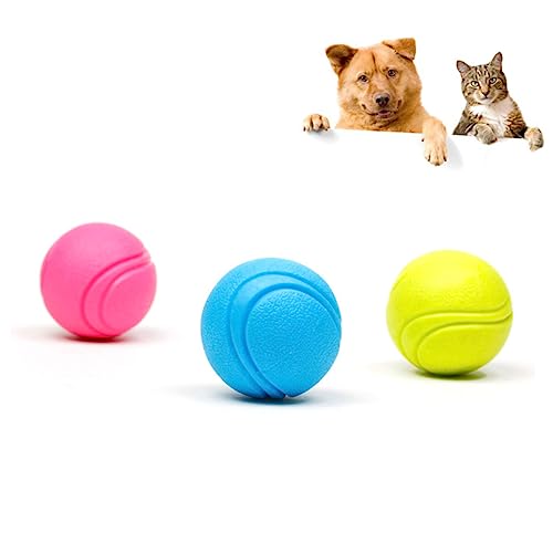 Gatuida Haustier Kauspielzeugball Bissfestes Tennisball für Hunde Zahnreinigungsspielzeug für Welpen Kau und Trainingsspielzeug Zufällige Farben Gatuida Haustier Kauspielzeugball Bissfestes Tennisball für Hunde Zahnreinigungsspielzeug für Welpen Kau und Trainingsspielzeug Zufällige Farben von Gatuida