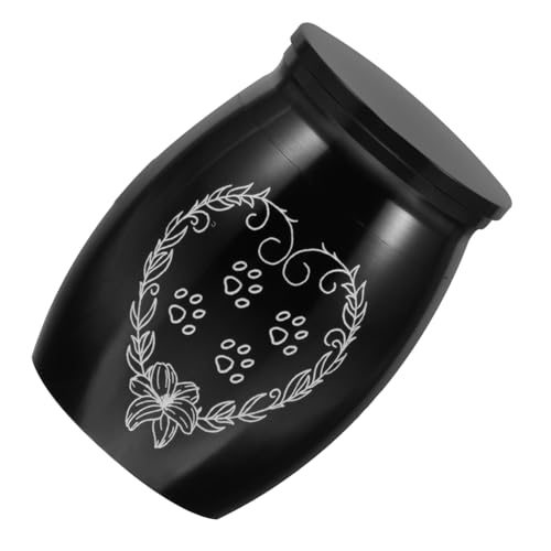 Gatuida Haustier Urne Hundeurnen für Asche Haustiere Hundedenkmal Bestattungsurnen Hundeasche Urne Pfote Keepsake Urne dekorative Urnen Urne für Katzenasche Andenken Urnen Legierung Black von Gatuida