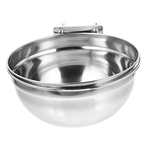 Gatuida Haustiernapf Aus Edelstahl Welpe Schüsseln Entwöhnung Hund Katzenwasserschale Konisch Käfig Frettchen Wassernapf Für Hamster Handhaben Container Ratte Tiere Rostfreier Stahl Silver von Gatuida