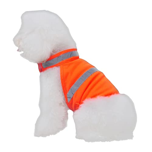 Gatuida Haustierreflexionspet Kühlwesten für Hunde Sichtweite Jacke halten Sommer Haustiere autozubehör laufweste Hundekleidung Einstellbare Sicherheitsweste Hund sichere Weste Orange von Gatuida