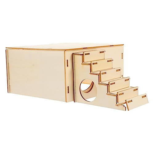 Gatuida Holz Hamster Schlafnest für Kleintiere Umweltfreundliches Spielhaus für Meerschweinchen Kaninchen und Andere Haustiere für Spiel und mit Treppen und Privatem Rückzugsort Gatuida Holz Hamster Schlafnest für Kleintiere Umweltfreundliches Spielhaus für Meerschweinchen Kaninchen und Andere Haustiere für Spiel und mit Treppen und Privatem Rückzugsort von Gatuida