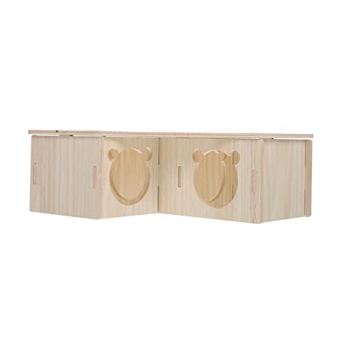 Gatuida Holz Hamster Versteckspielzeug Mehrstöckiges Labyrinth Für Hamster Und Zwerghamster Als Gemütliches Versteck Im Käfig Kleines Haustierspielzeug Für Nager von Gatuida