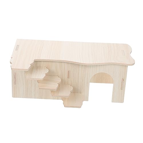 Gatuida Holz Hamsterhaus Mit Kreatives Mehrraum Labyrinth Für Hamster Gemütliches Schlafnest Und Versteck Für Kleine Haustiere Für Zwerghamster von Gatuida