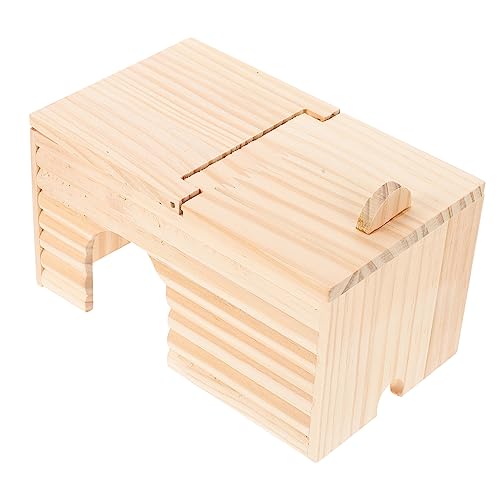 Gatuida Holz Hamsterhaus aus Natürlichem Langlebigem Holz Sicherer Schlafplatz und Niststätte für Kleintiere Geeignet als Beißmaterial und Komfortables Versteck für Hamster und von Gatuida