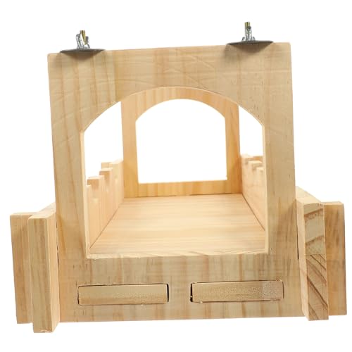 Gatuida Holz Haustierbrücke für Kleintiere Stabile Hängematte und Versteckspielplatz Geeignet für Hamster Chinchillas Ratten und Igel Verbessert Koordination und Balance im Käfig von Gatuida